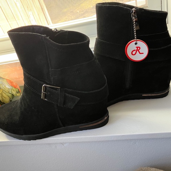 NWT Religious Comfort Waterproof Black Suede Boots Sz 8 - Picture 5 of 12